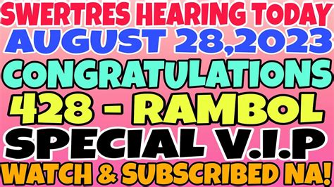 SWERTRES HEARING TODAY AUGUST 28,2024 BOSSDOY.